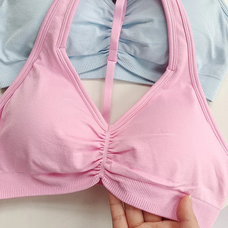 Adjustable High-Impact workout T-Back Sports Bra