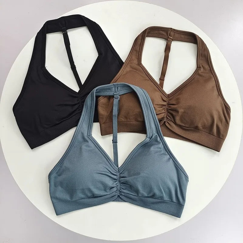 Adjustable High-Impact workout T-Back Sports Bra