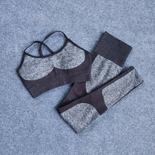 Load image into Gallery viewer, Yoga High Waist Leggings Seamless Set + Sports Bra
