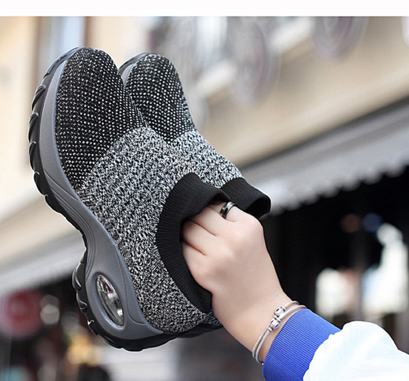 Women Sneakers Thick Bottom Wedge Shoes