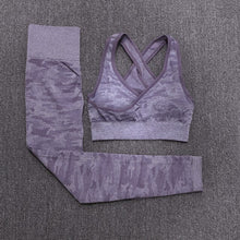 Load image into Gallery viewer, Seamless Two Piece Set, Sports Bra, High Waist Workout Leggings
