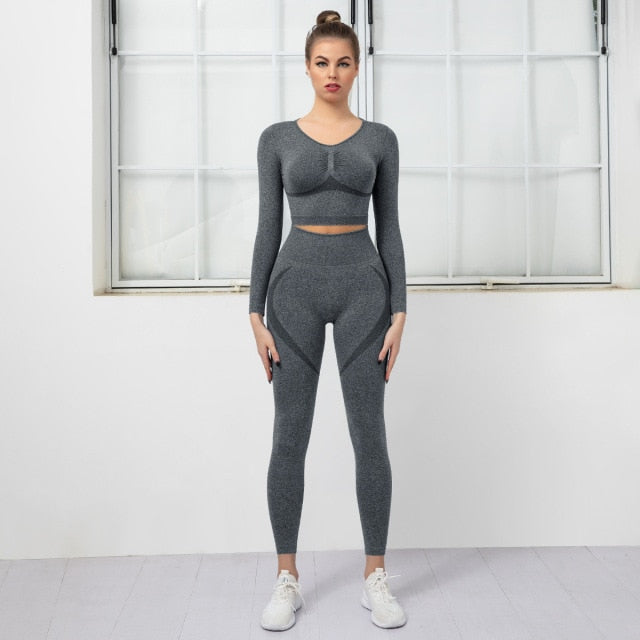 Seamless Yoga Set, Fitness Sports Suits
