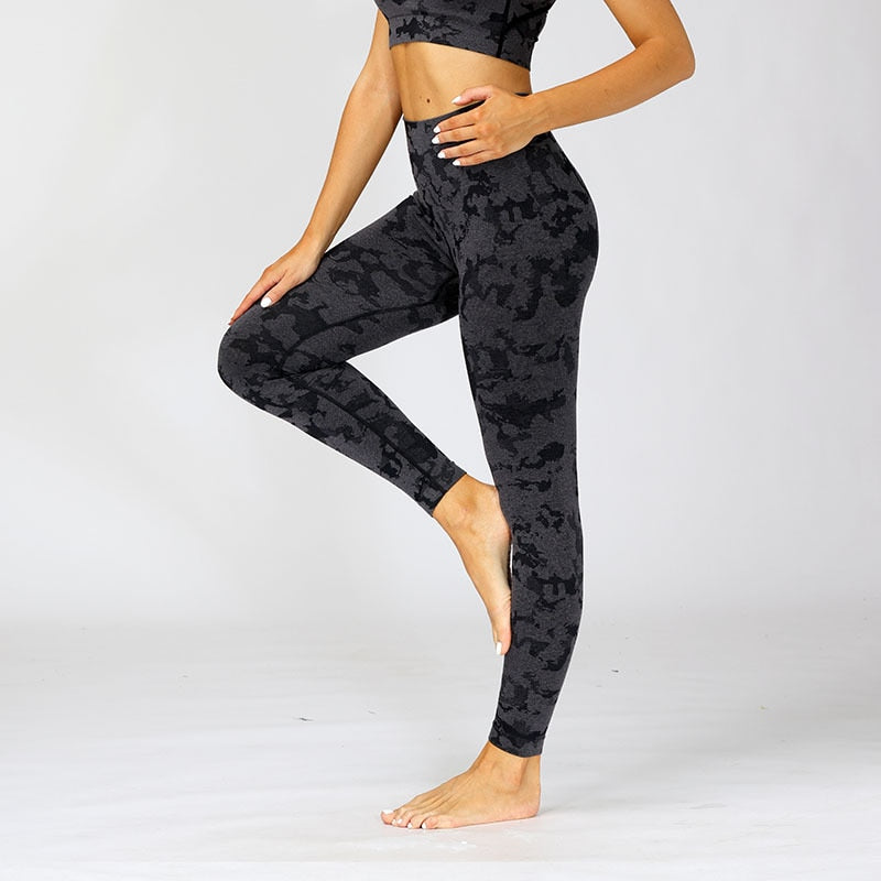 Seamless Camouflage Leggings, High Waist Scrunch yoga pants –  JanekateFitness